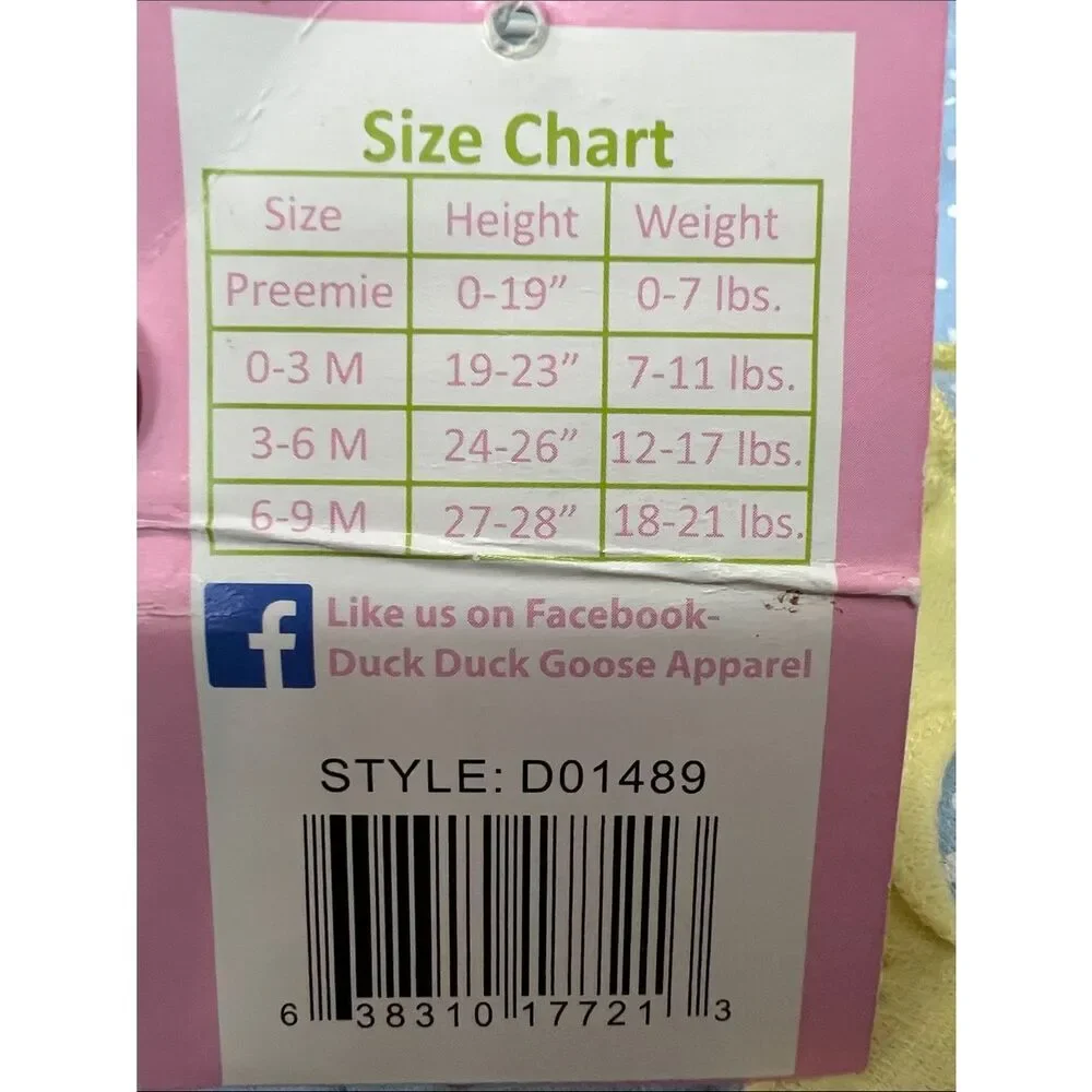 Duck Duck Goose dress with attached bodysuit pink and white with appliqué NWT